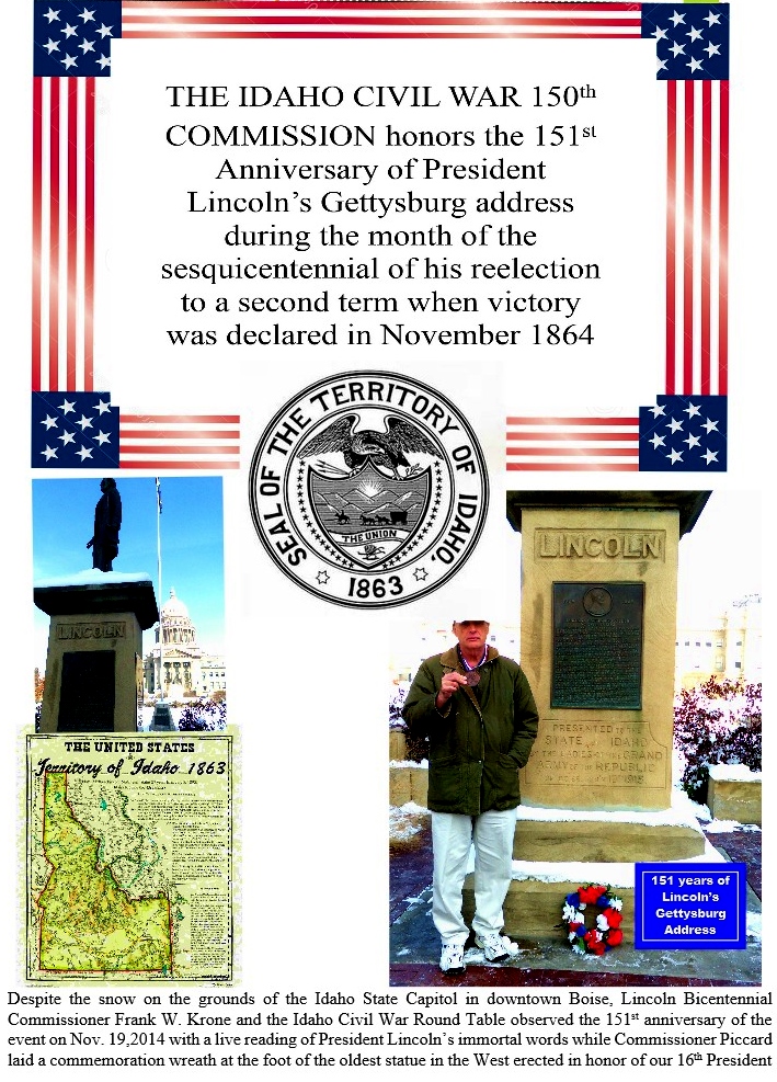 Idaho observes the 151st Anniversary of Lincoln's Gettysburg Address on Nov. 19, 2014 in downtown Boise